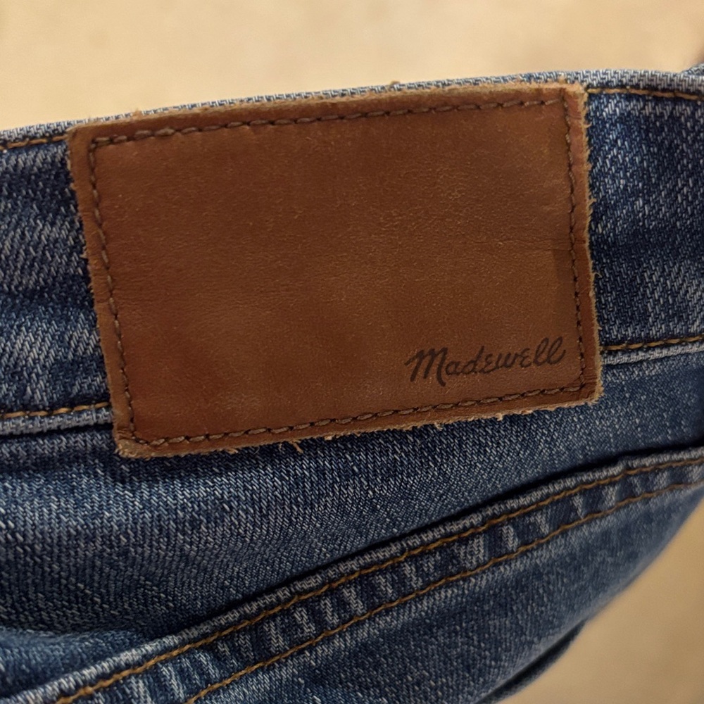 Madewell 9” High Rise Skinny Button Fly Dark Blue Jeans size 26 (4) - Picture 6 of 10